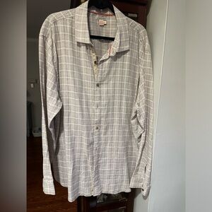 Excellent linen blend shirt. Big n tall. Perfect condition. Xxl. Carbon2Cobalt